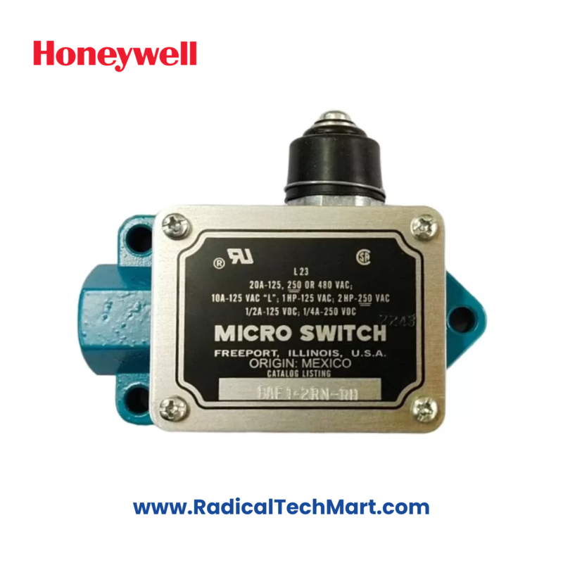Honeywell BAF1-2RN-RH Limit Switch – SPDT, Right-Hand Plunger, NEMA Rated Zinc Housing