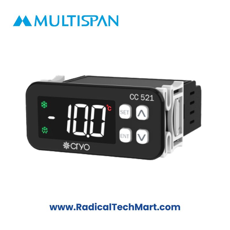 Multispan CC-521 ON-OFF Cooling Controller with Defrost and Dual Relay Output Multispan CC-521 ON-OFF Cooling Controller with Defrost and Dual Relay Output