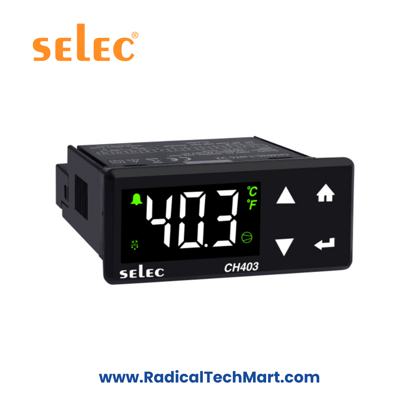 Selec CH403C Cooling Controller with LED Display and Touch Keypad