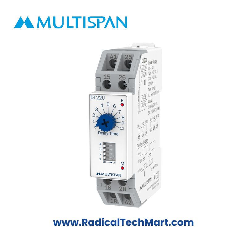 Multispan DI-22U On-Off Delay Timer Front View