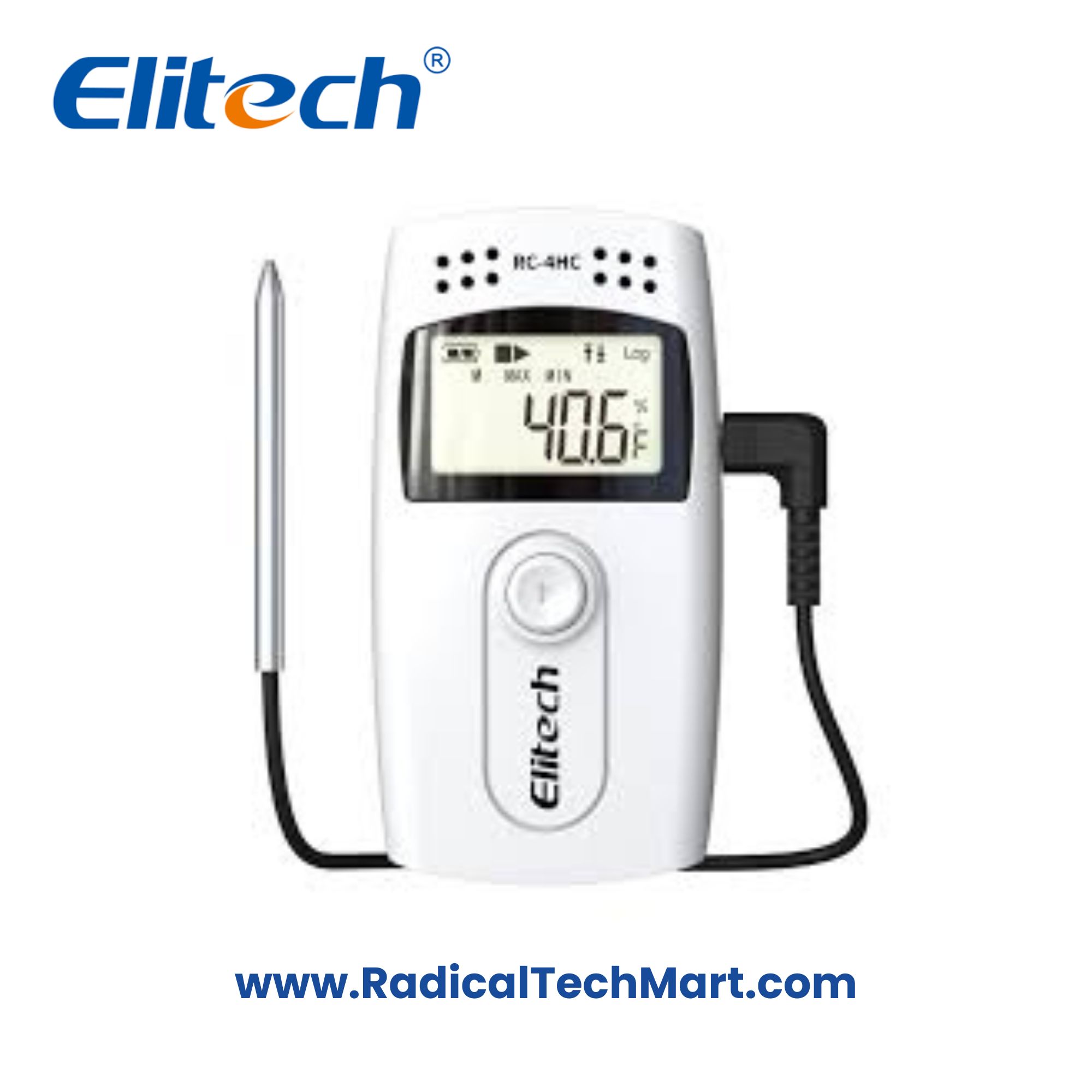 Elitech RC-4HC Digital Temperature and Humidity Data Logger with External Sensors