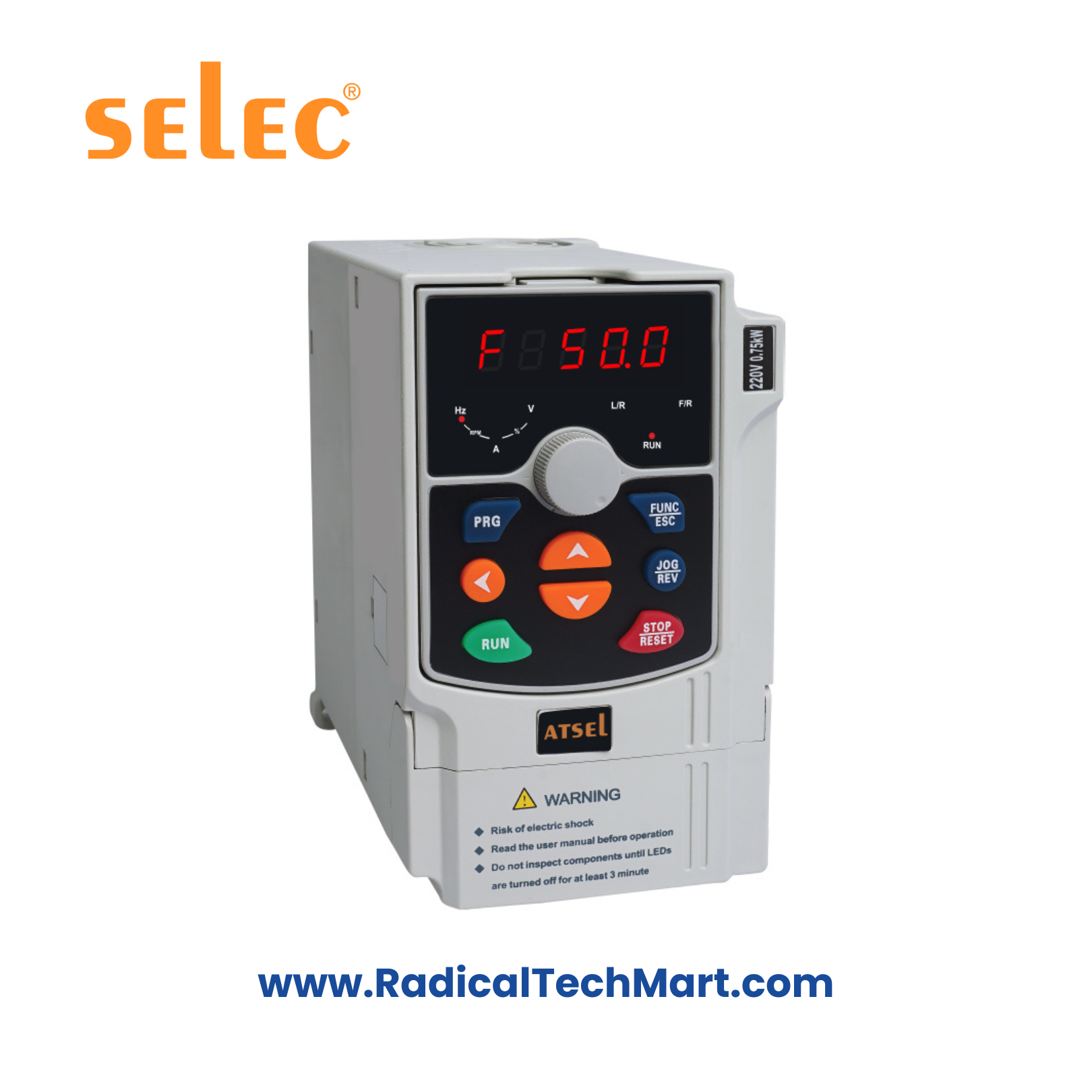 Selec FD100-1 Variable Frequency Drive – Single Phase Input – 1HP