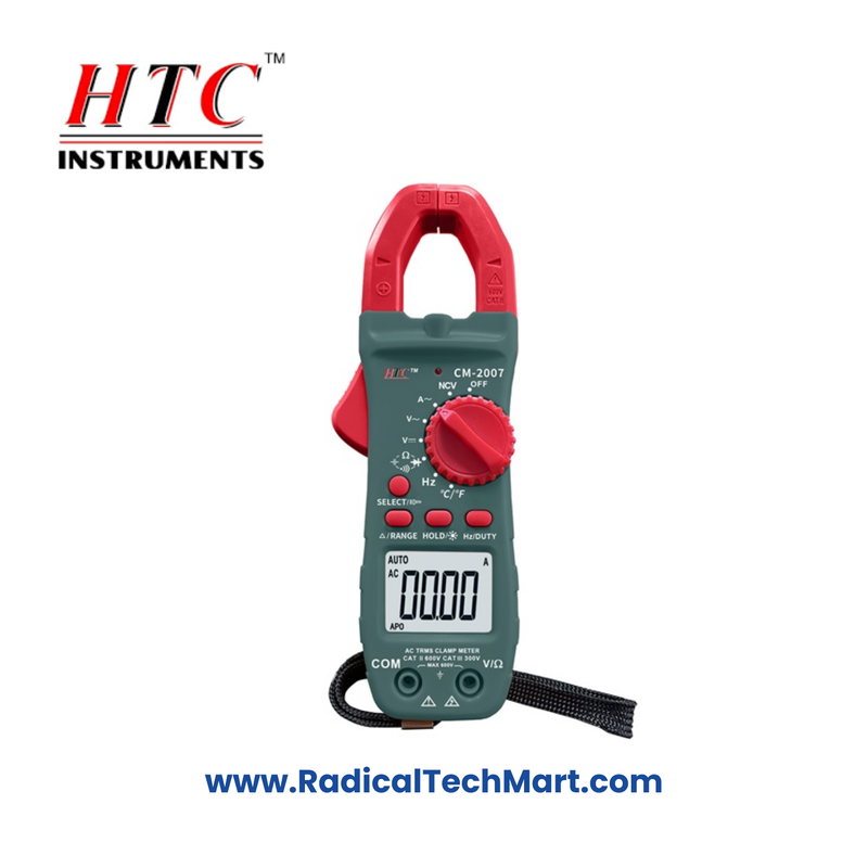 HTC CM-2007 True RMS Clamp Meter with NCV and Torch