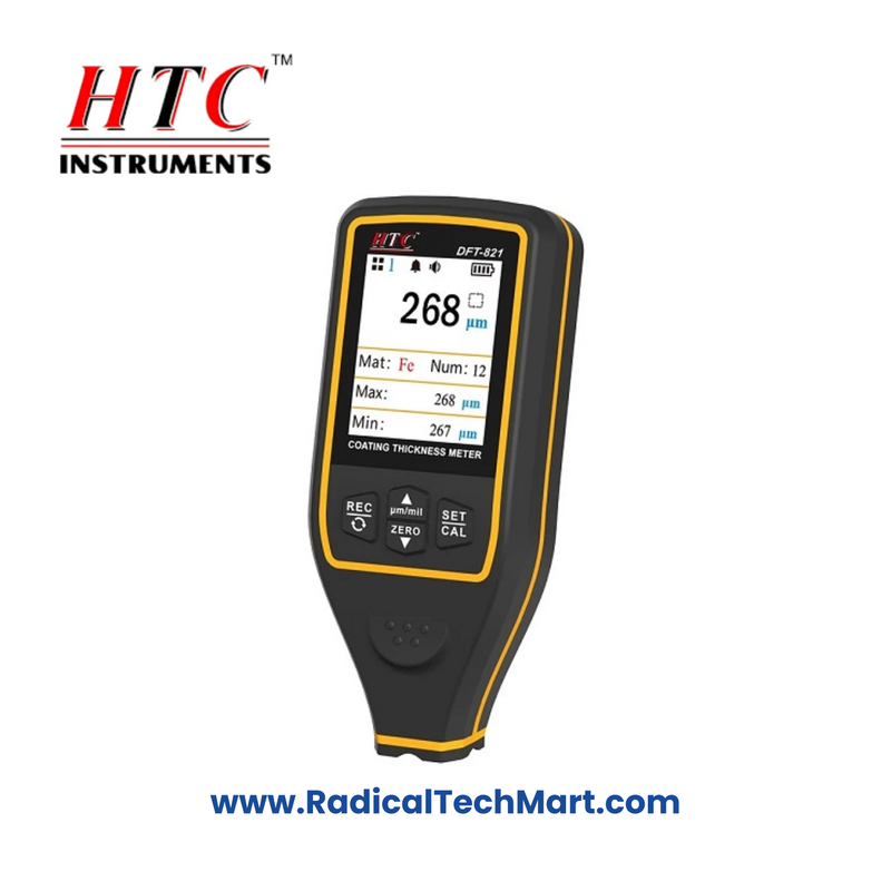 HTC DFT-821 Coating Thickness Meter with Rotatable Screen and USB Export HTC DFT-821 Coating Thickness Meter with Rotatable Screen and USB Export