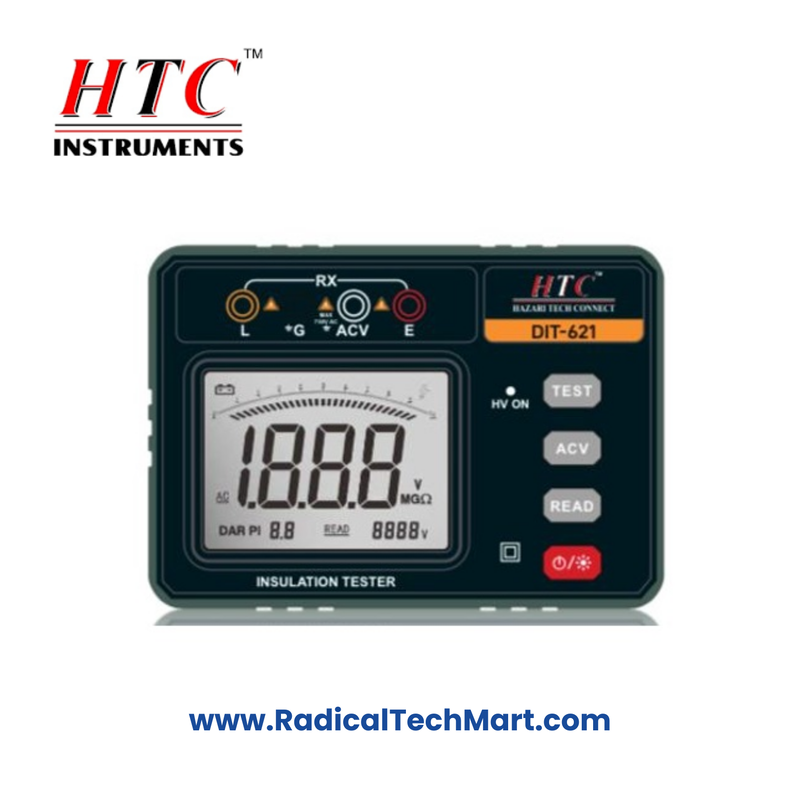HTC DIT-621 Digital Insulation Tester with Hard Carry Case HTC DIT-621 Digital Insulation Tester with Hard Carry Case