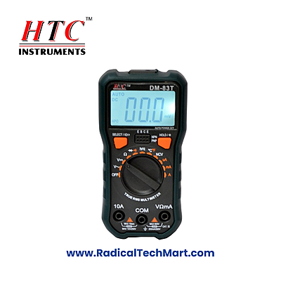 HTC DM-83T Digital Multimeter with True RMS, NCV, and Torch Function