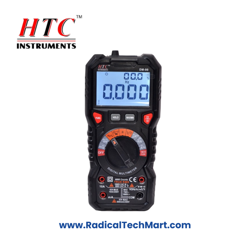 HTC DM-98 True RMS Digital Multimeter with Dual Display