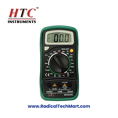 HTC DM-830L Digit Manual Multimeter with Backlight and Accessories