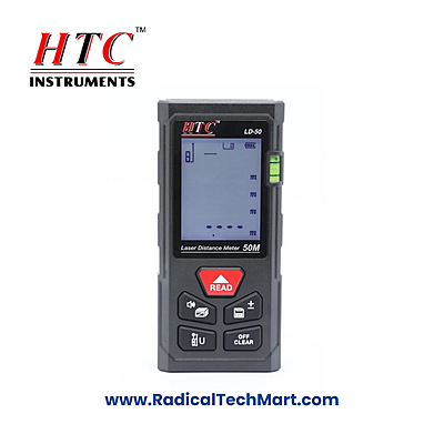 HTC Instruments LD-50 Laser Distance Meter – 50m Range with Area and Volume Function