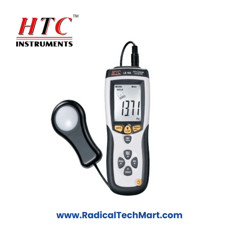 HTC LX-104 Digital Lux Meter with USB Interface and Photo Detector