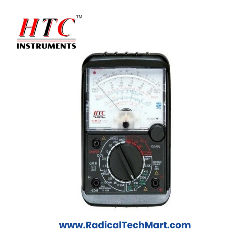 HTC YX-360 TRE-B Analog Multimeter with LED, Buzzer & Mirror Scale