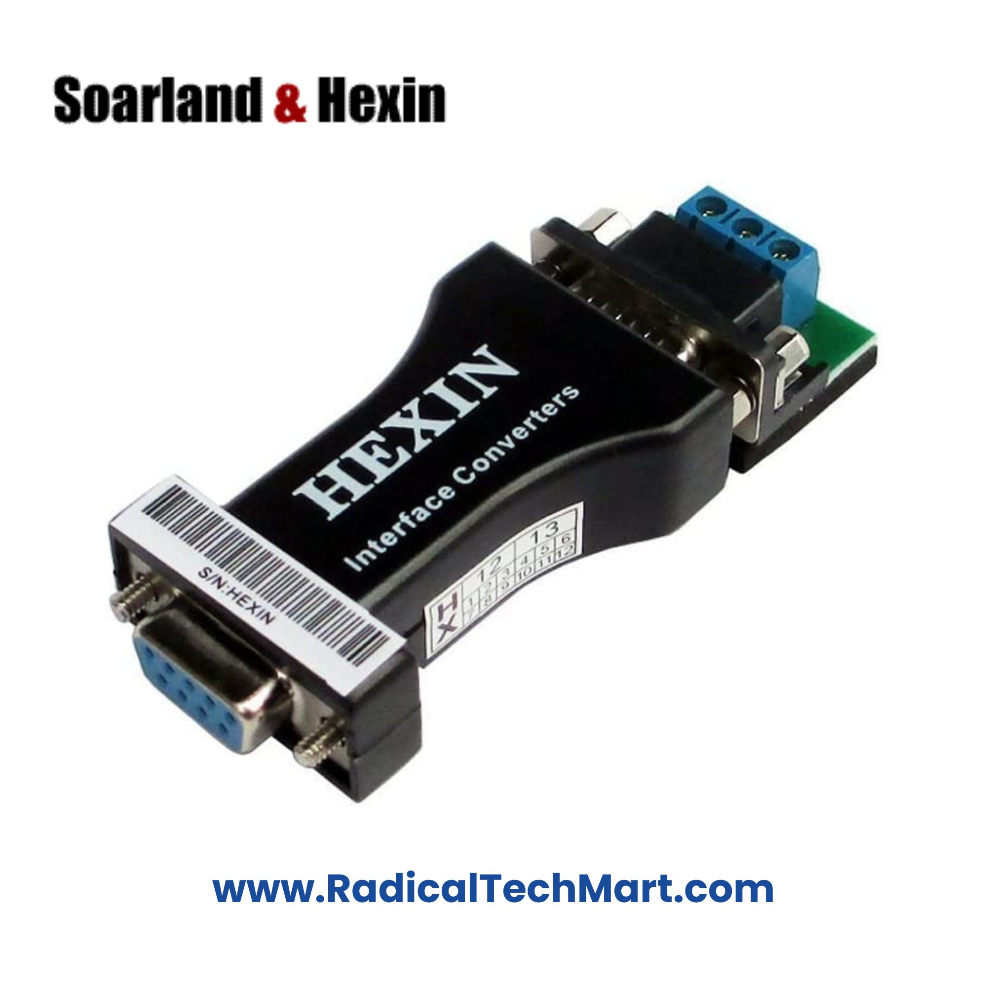 HXSP-485 RS-232 to RS-485 Serial Converter Adapter – Hexin