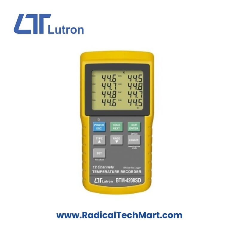 Lutron BTM-4208SD 12-Channel Thermometer with SD Card Logging