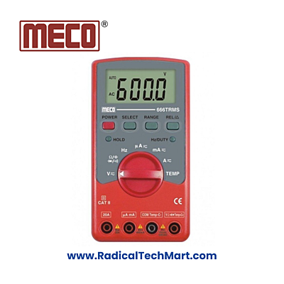 MECO 666-TRMS Digital Multimeter (AC Voltage Range 600mV to 750V)