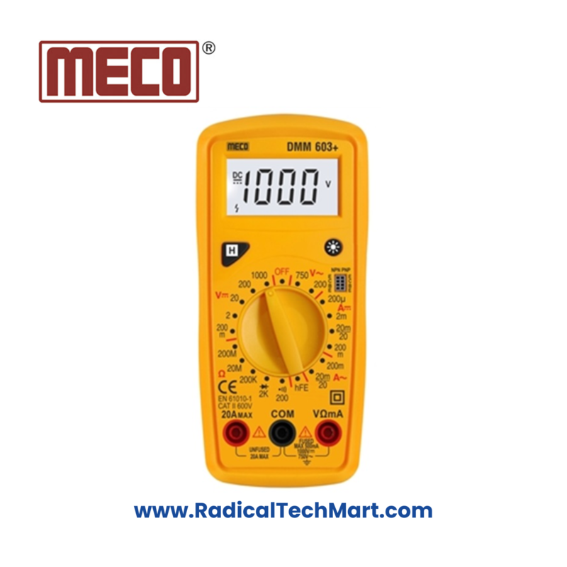 MECO DMM 603+ 3½ Digit 2000 counts Digital Multimeter MECO DMM 603+ 3½ Digit 2000 counts Digital Multimeter