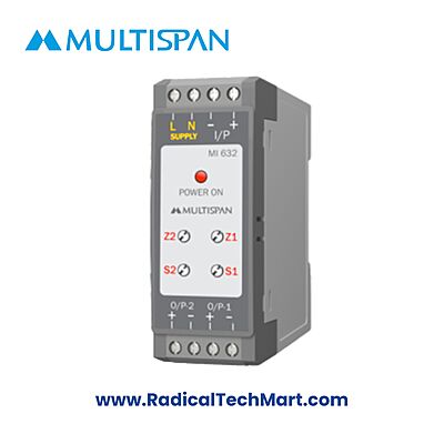 Multispan MI-632 Signal Isolator for DIN Rail Mounting