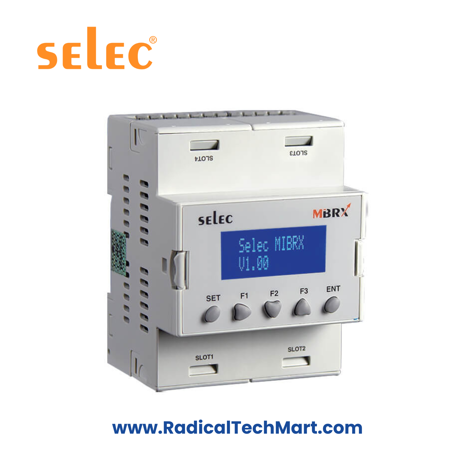 Selec MiBRX 4M Modular PLC with display and IO slots Selec MiBRX 4M Modular PLC with display and IO slots