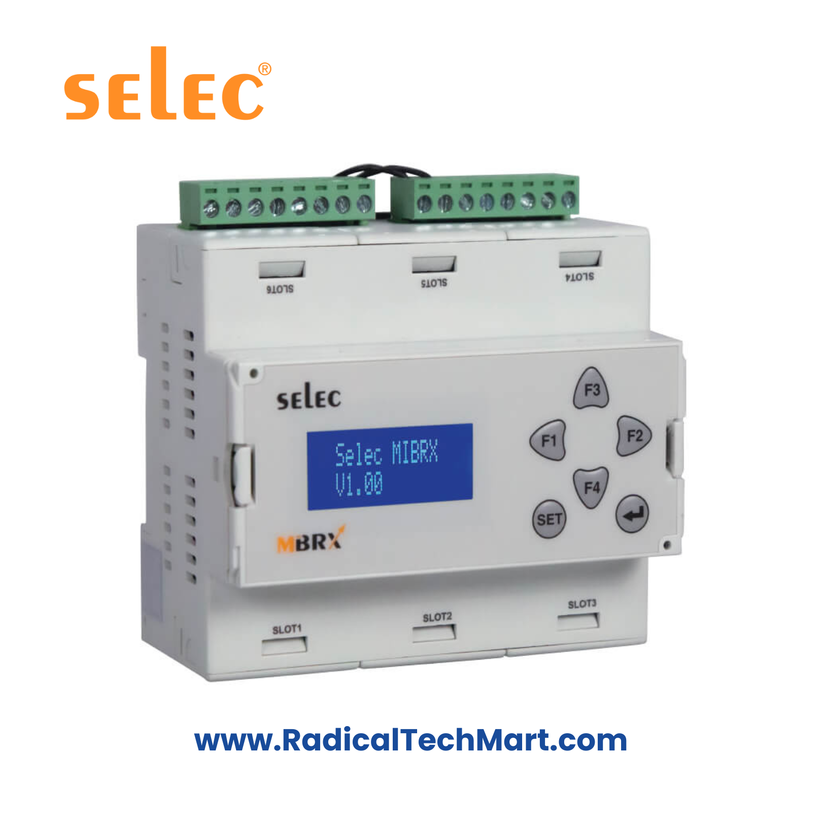 Selec MiBRX 6M Modular PLC – 6 Slot Modular PLC with Display Options
