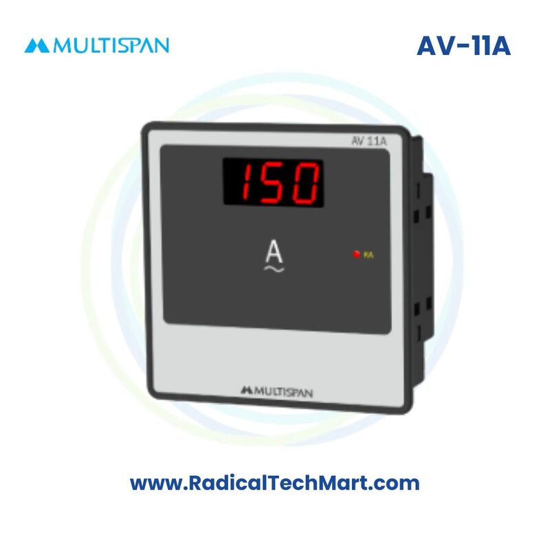 Multispan AV-A Series Digital Ampere Meter | Built-in 30A CT | LED Display | 230V AC