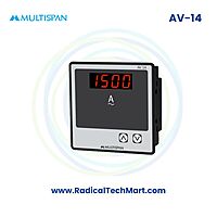 Multispan AV Series Digital Ampere Meter | Programmable CT | Single Phase | Panel Mount
