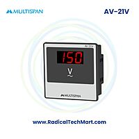 Multispan AV-V Series Digital Voltmeter | 30–500V AC | 3-Digit LED Display | Panel Mount
