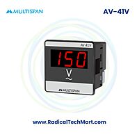 Multispan AV-V Series Digital Voltmeter | 30–500V AC | 3-Digit LED Display | Panel Mount
