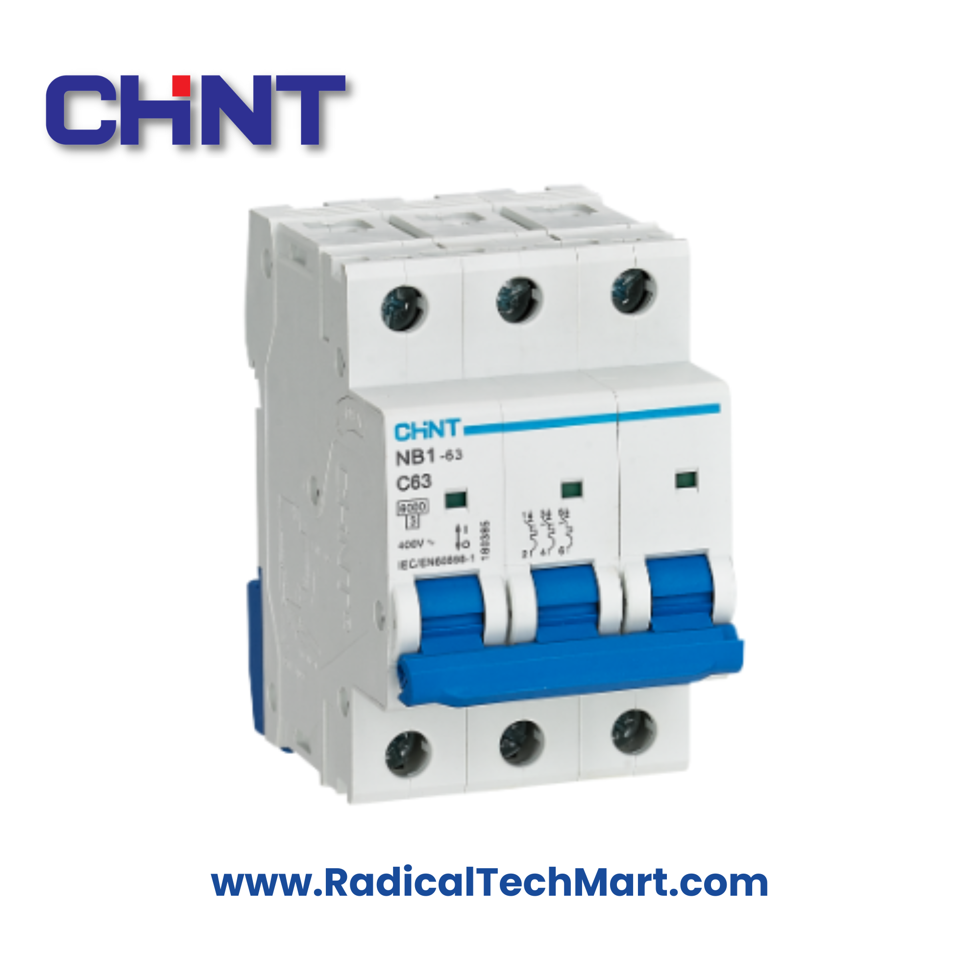 Chint NB1-63H 3 Pole C Curve MCB