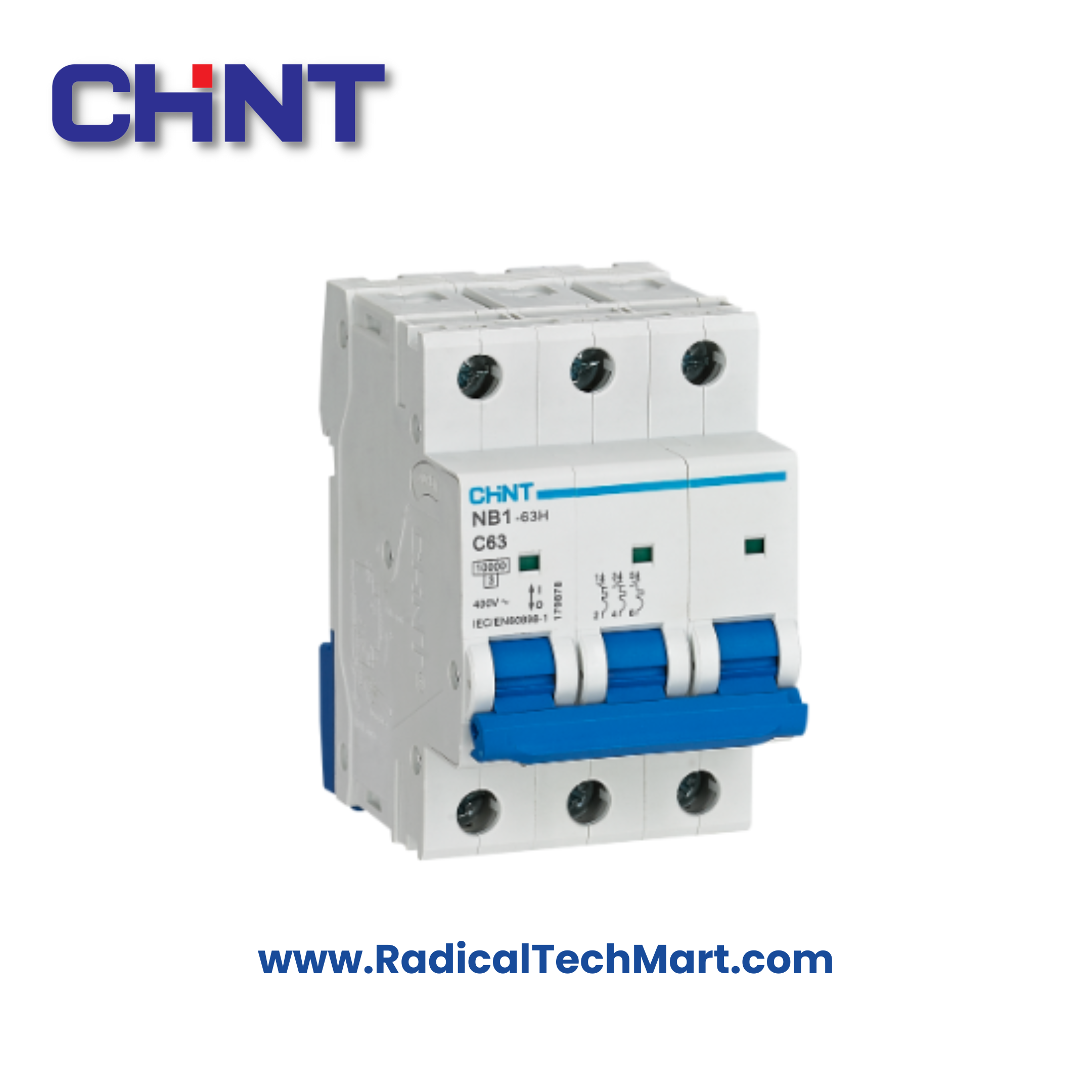 CHINT NB1-63H 3 Pole D Curve Miniature Circuit Breaker