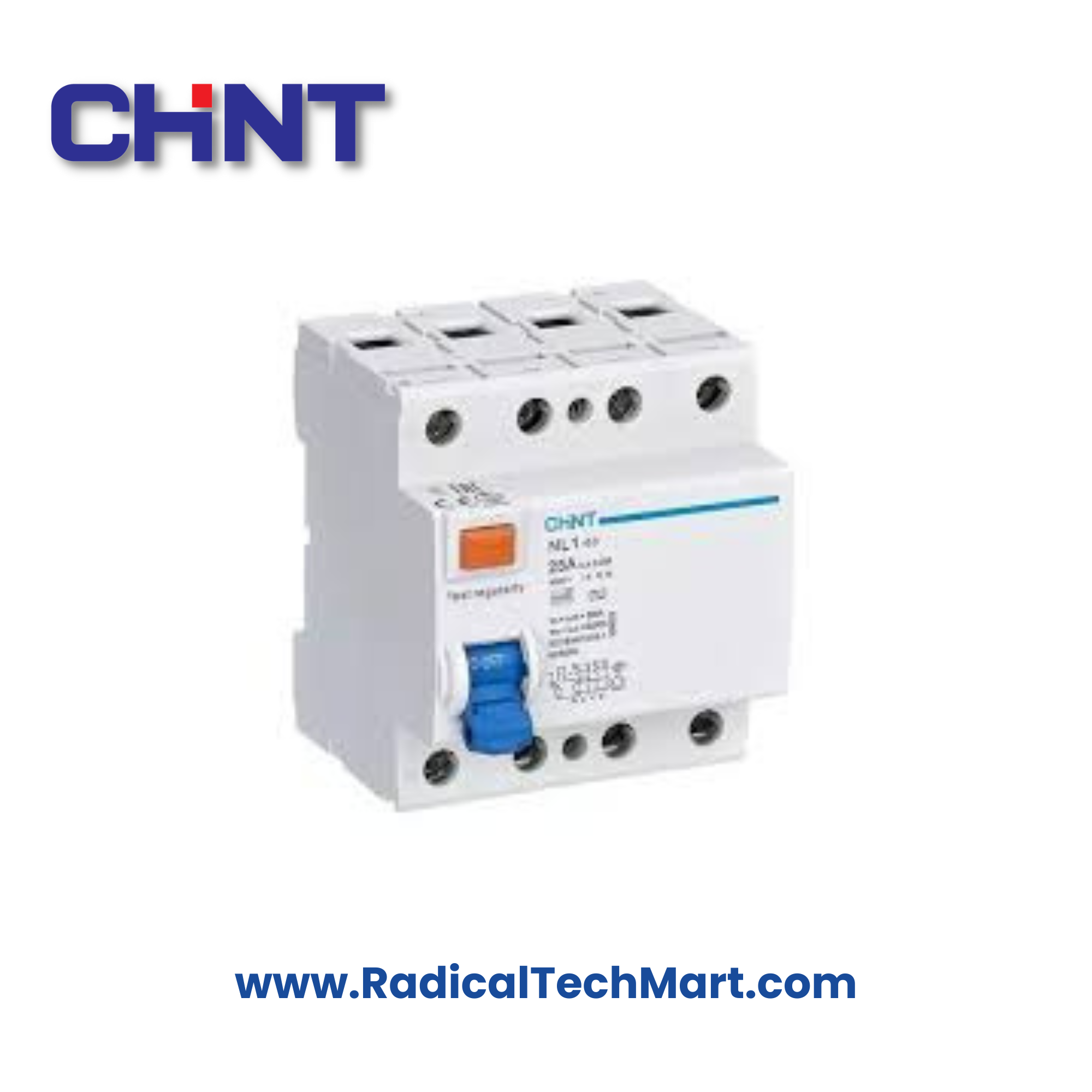 Chint NI 1 RCCB 4 Pole 10kA (AC Type)