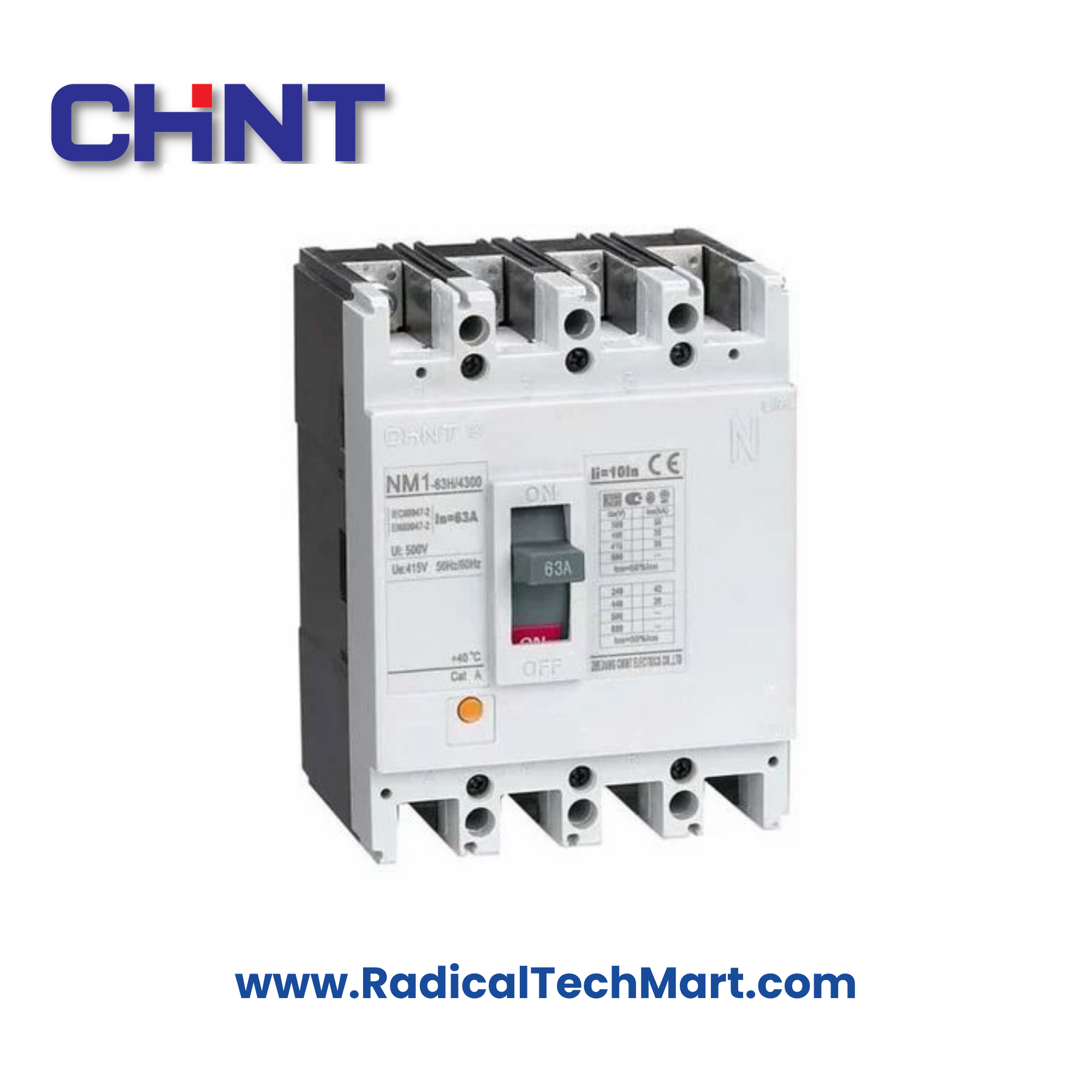 NM1 125H 4-Pole MCCB – 125A, 50kA Industrial Circuit Breaker