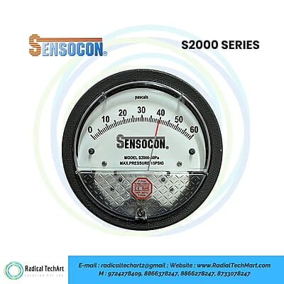 Sensocon S2000 Series Magnehelic Differential Pressure gauge