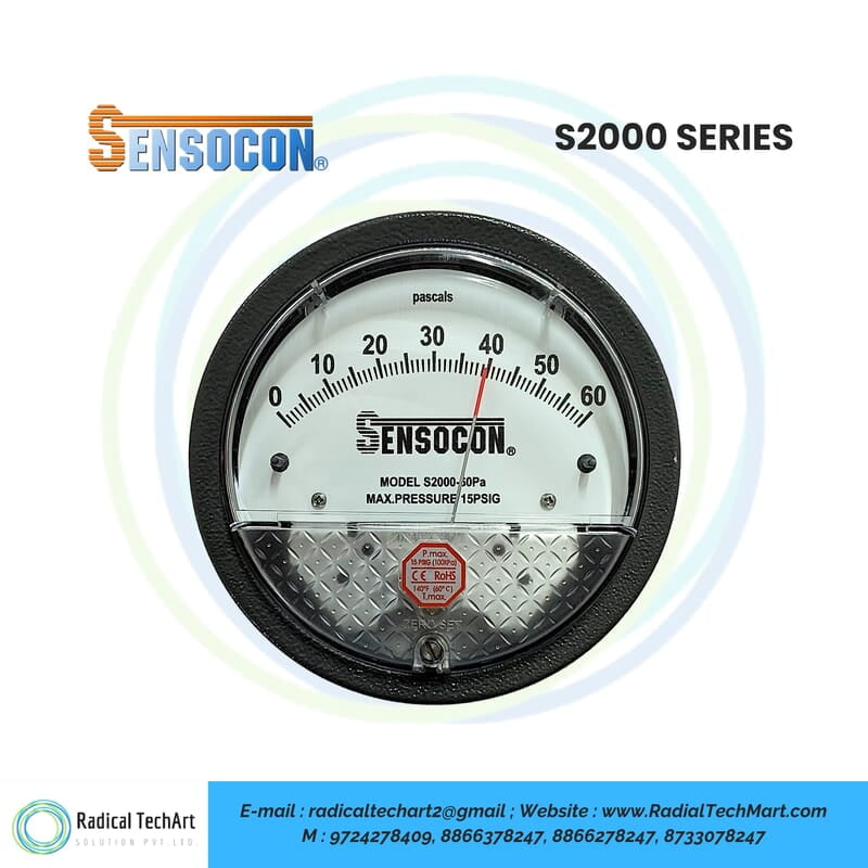Sensocon S2000 Series Magnehelic Differential Pressure gauge Sensocon S2000 Series Magnehelic Differential Pressure gauge