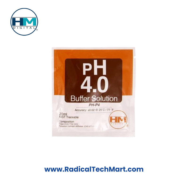HM Digital PH-P4 20ml pH 4.0 Calibration Solution Sachet HM Digital PH-P4 20ml pH 4.0 Calibration Solution Sachet