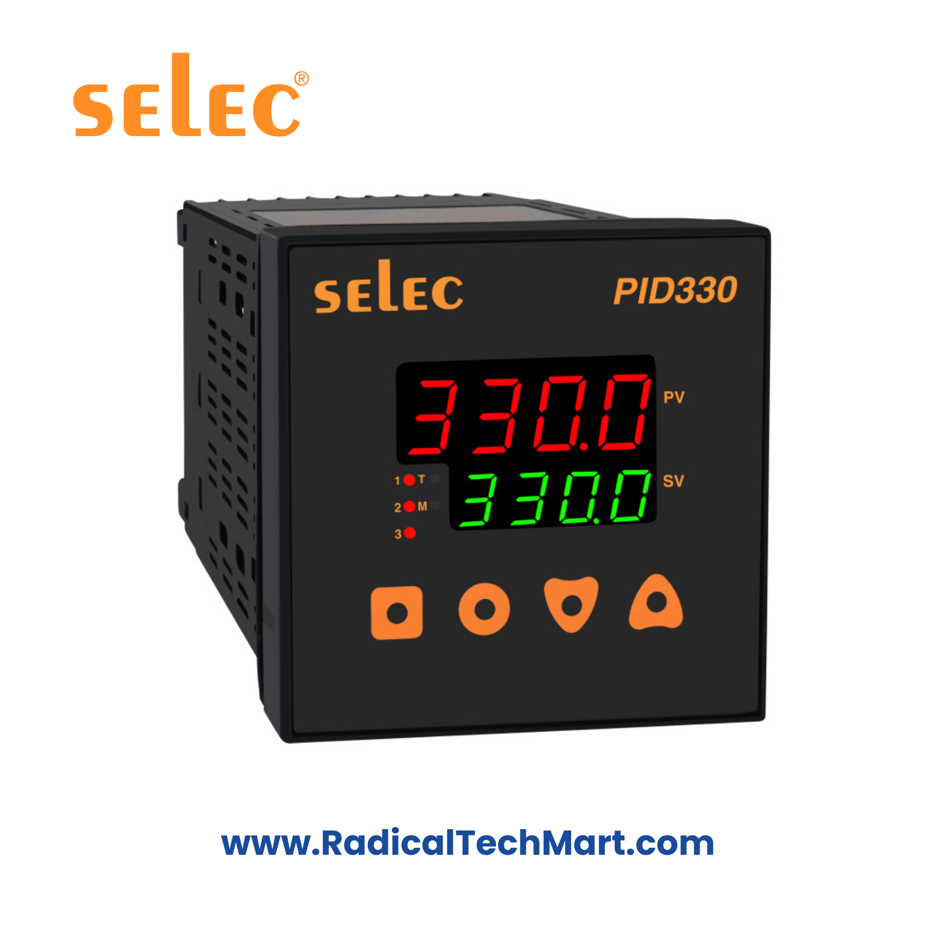 Selec PID330 Advanced PID Temperature Controller with Universal Input, Relay & Analog Output