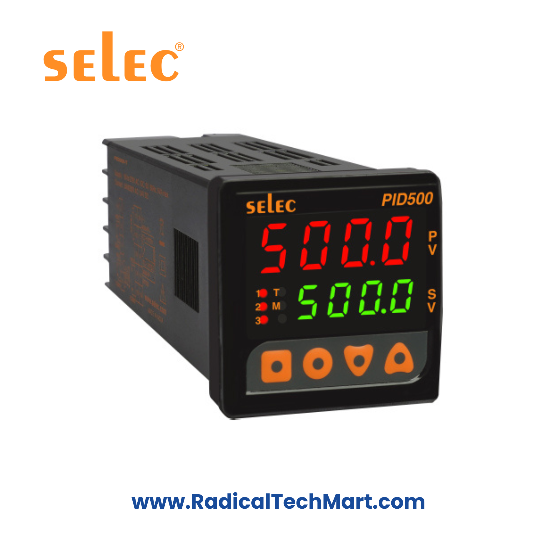 Selec PID500-T Advanced PID Temperature Controller – Dual Display with SSR/Relay/4-20mA Output
