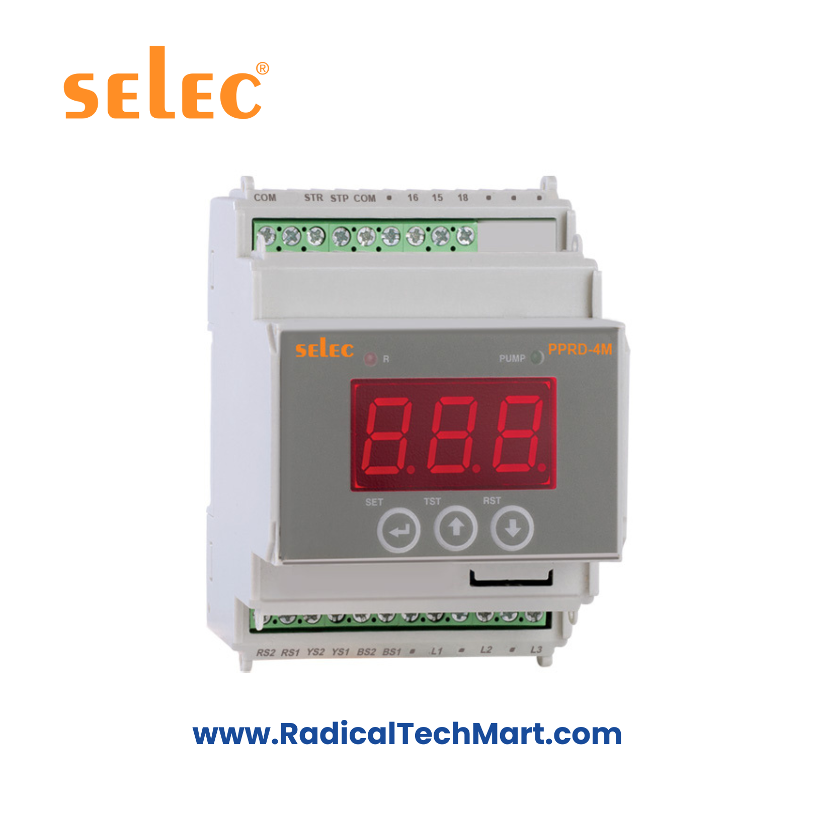 Selec PPRD-4M-3-415V 3 Phase Digital Pump Protection Relay