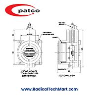 Patco FLP/WP Limit Switch with Adjustable Long Lever for Hazardous Areas – Zone 1 & 2 Use