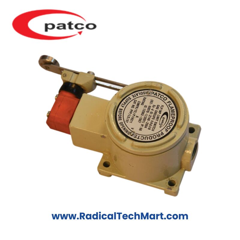 Patco FLP/WP Limit Switch with Adjustable Long Lever for Hazardous Areas – Zone 1 & 2 Use