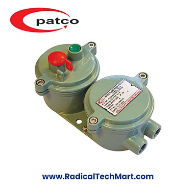 Patco FLP/WP Push Button Station with Start and Pad-Lockable Stop for Hazardous Area Control