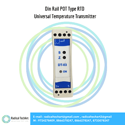 Din Rail POT Type RTD Universal Temperature Transmitter