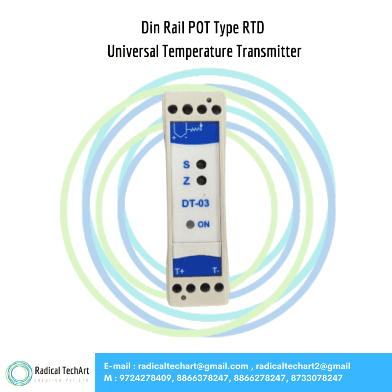 Din Rail POT Type RTD Universal Temperature Transmitter