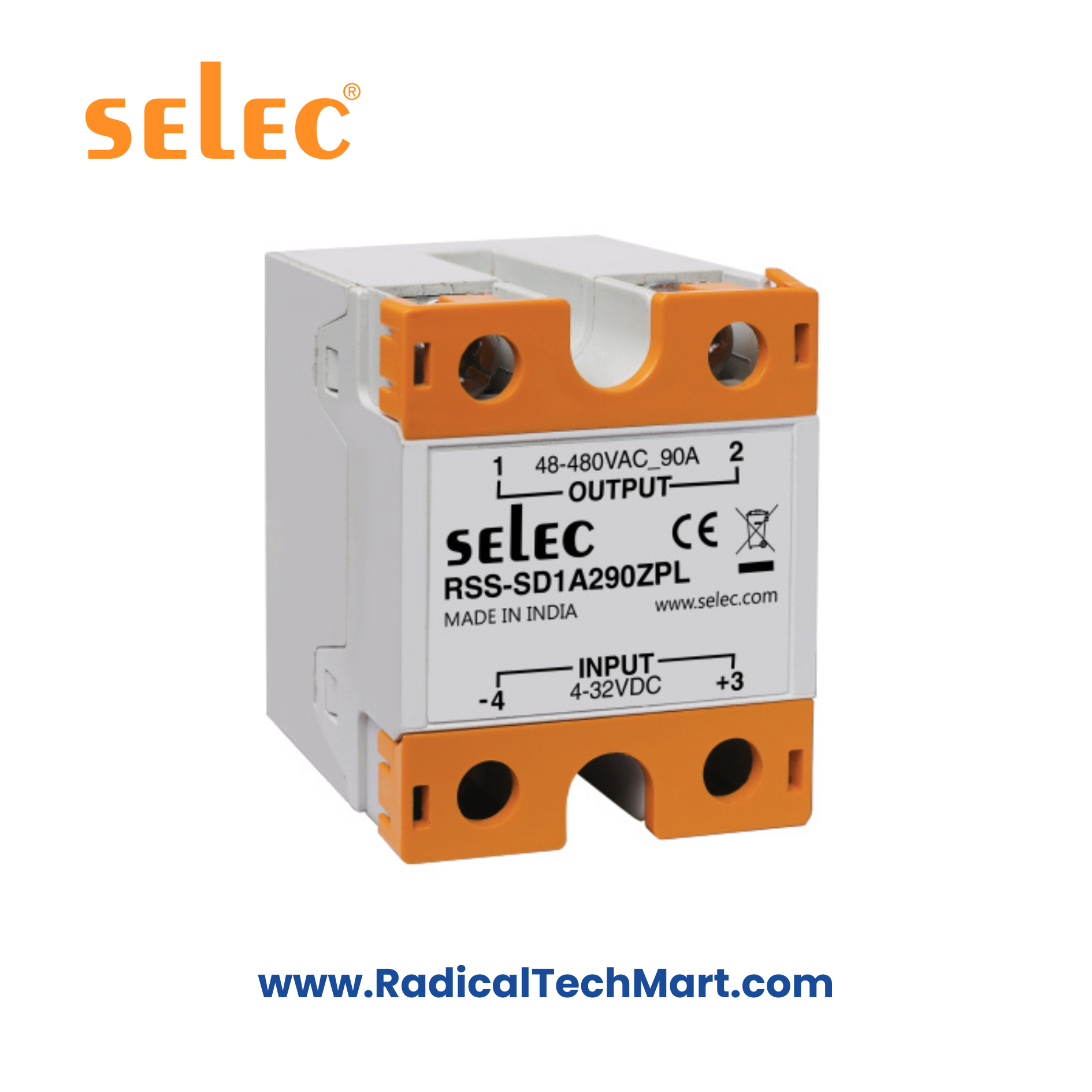 Selec RSS-SD1A290ZPL Solid State Relay 90A with DC Input and AC Output