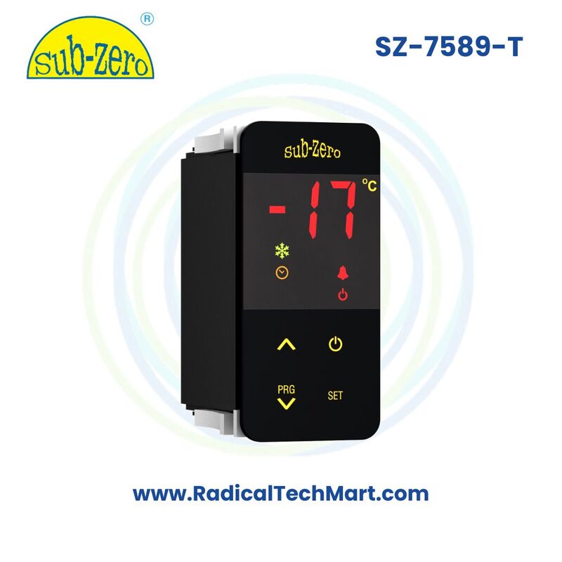 SZ-7589T | Vertical Mount Temperature Controller with 20A Relay & OFF Cycle Defrost