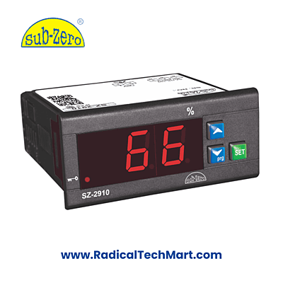 Sub-Zero SZ-2910 Digital Temperature Indicator front view with LED display and input ports