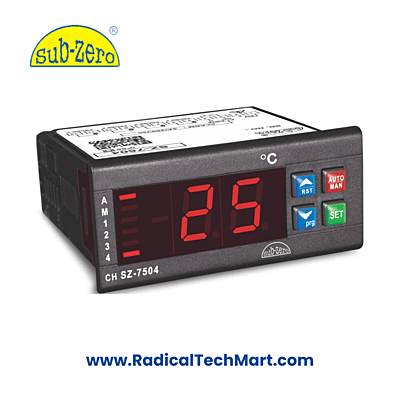 Subzero SZ-7504 Digital Temperature Scanner with Thermistor Input and Alarm Relay Output