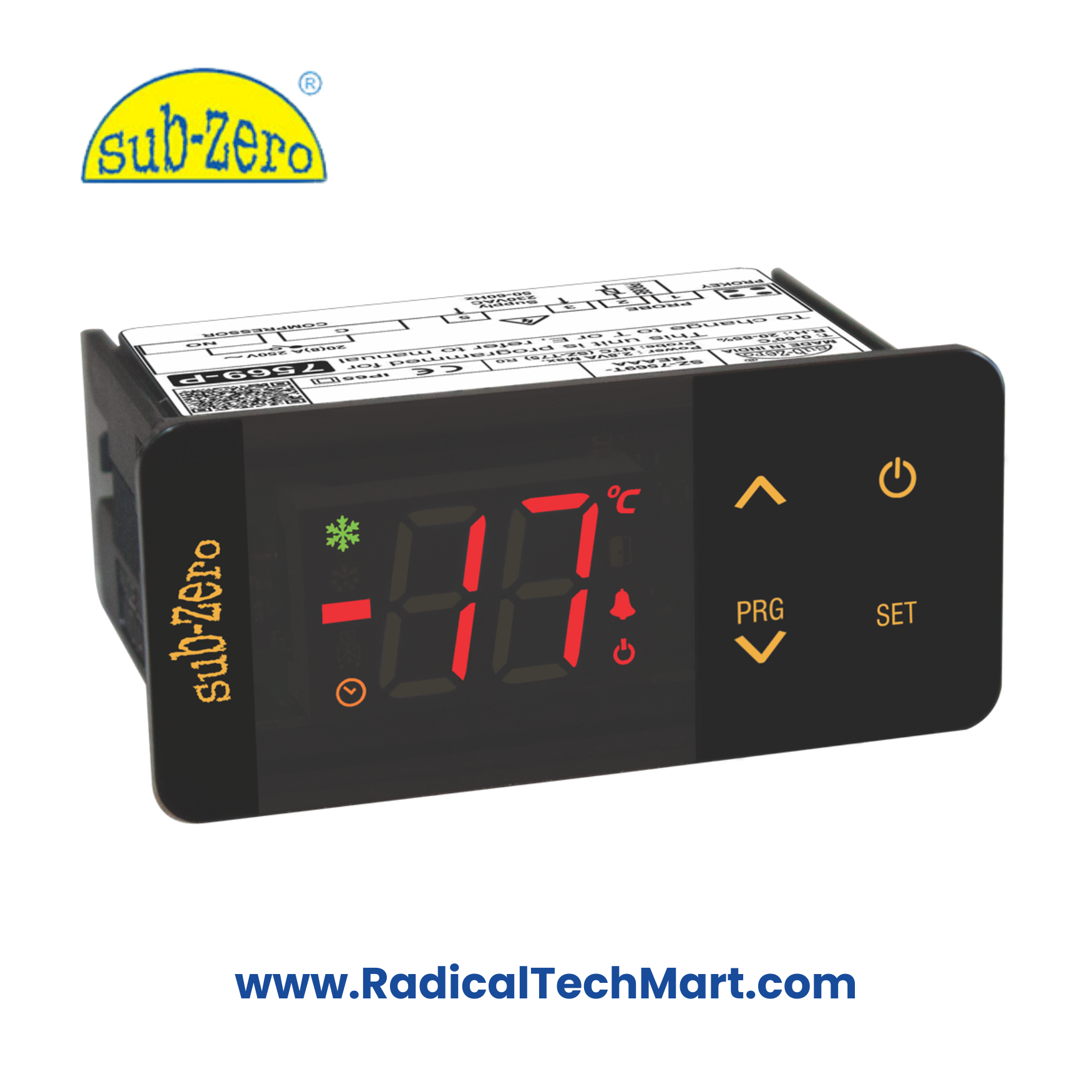 Subzero SZ-7569T Digital Temperature Controller Front Panel View