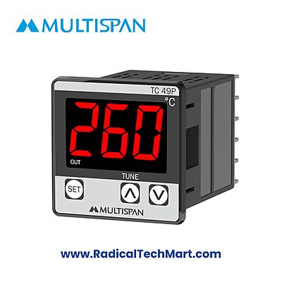 Multispan TC-49P Temperature Controller – Compact PID & On-Off Display