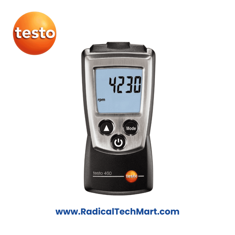 Testo 460 Compact Optical RPM Meter for non-contact industrial use Testo 460 Compact Optical RPM Meter for non-contact industrial use