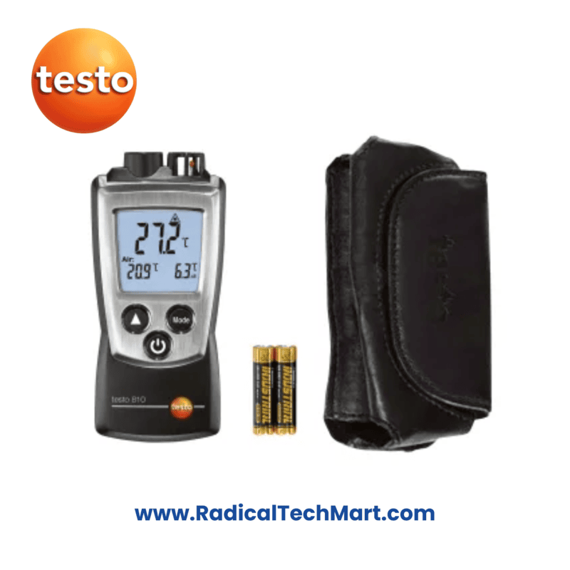 Testo 810 Infrared Thermometer with TopSafe Case – Dual Surface and Air Temp Measurement Testo 810 Infrared Thermometer with TopSafe Case – Dual Surface and Air Temp Measurement