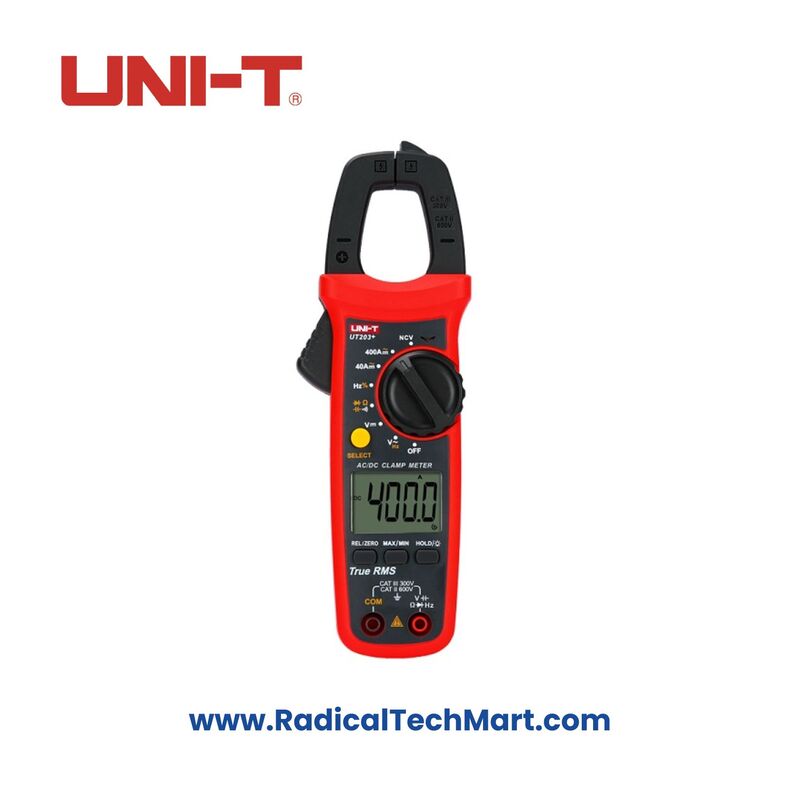 UNI-T UT203+ Digital Clamp Meter 400A AC/DC True- Rms